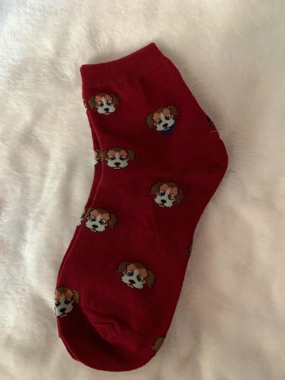 Dog Pattern socks in Brown, Black, Cream, Red - Picture 8 of 11